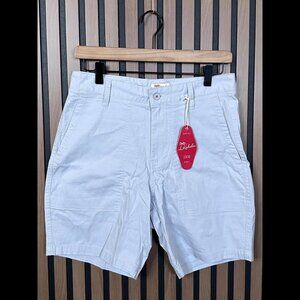New Kahala Shorts 28 Mens Silver Textured Aloha Chino Flat Front